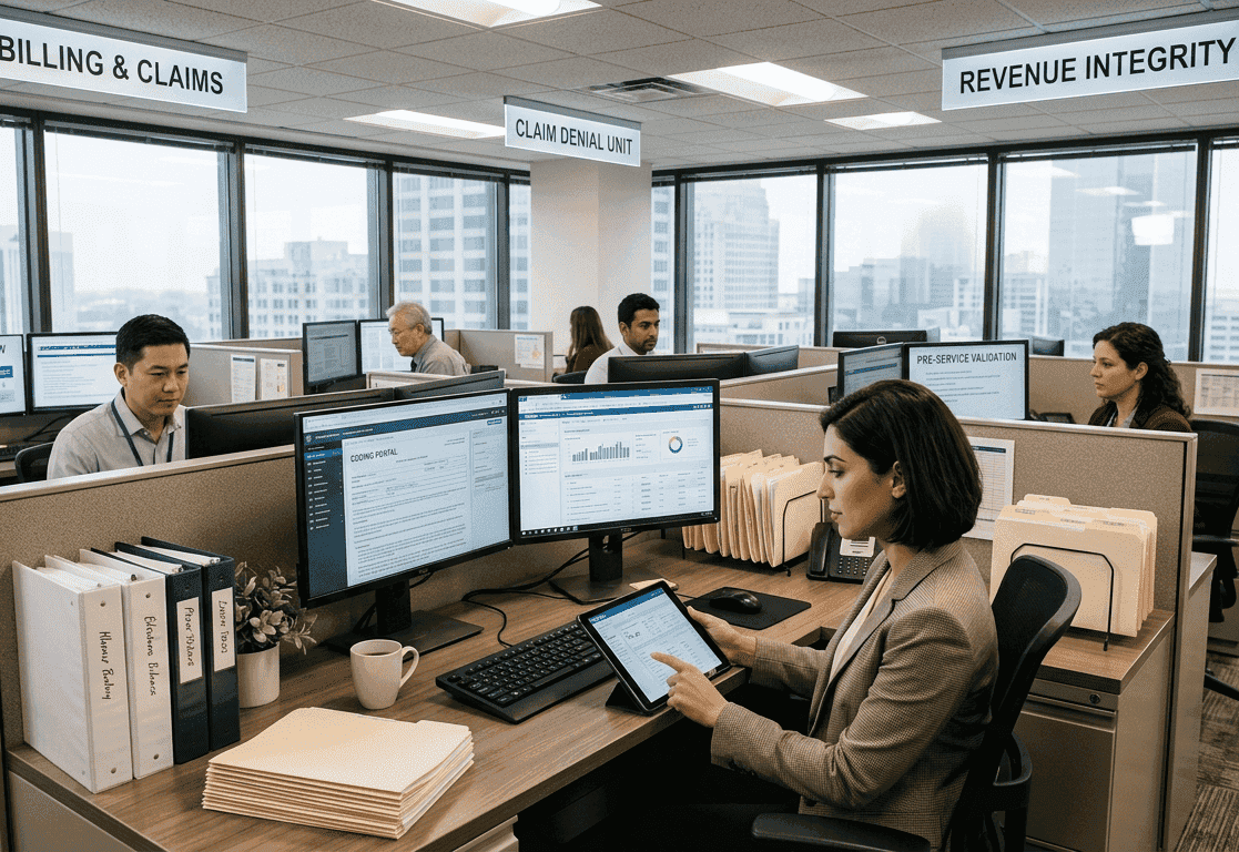 Medical billing and coding workspace